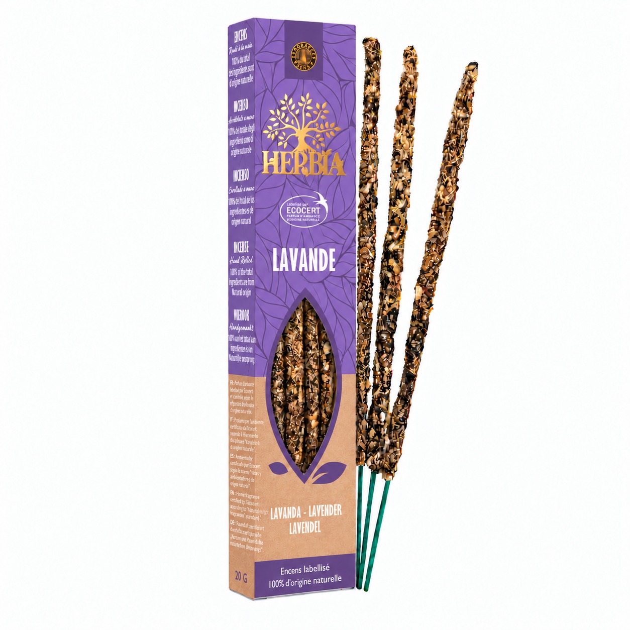 Weihrauch bei Herbia Lavendel Ecocert Smudge Räucherstäbchen 20g