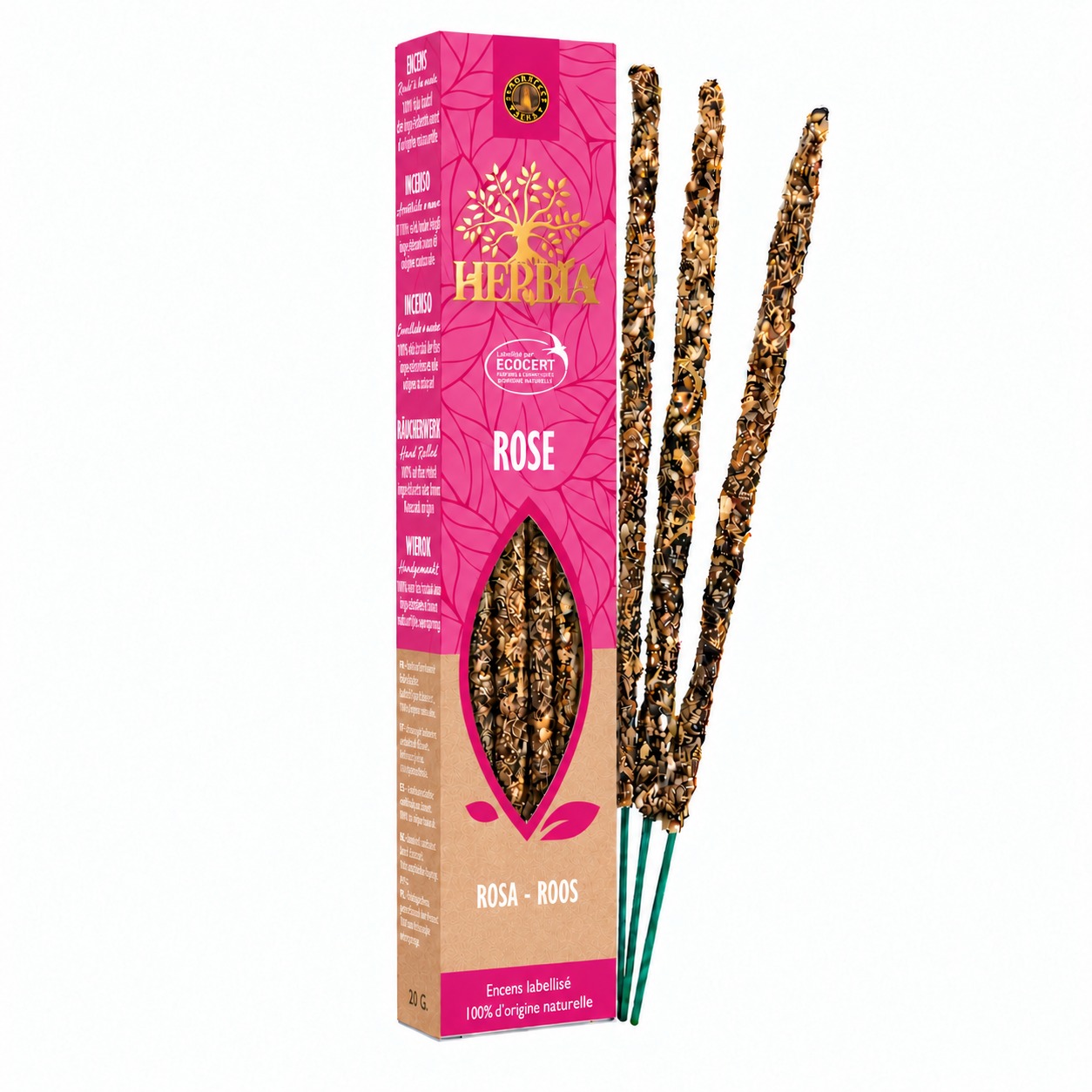 Weihrauch bei Herbia Rose Ecocert Smudge Räucherstäbchen 20g