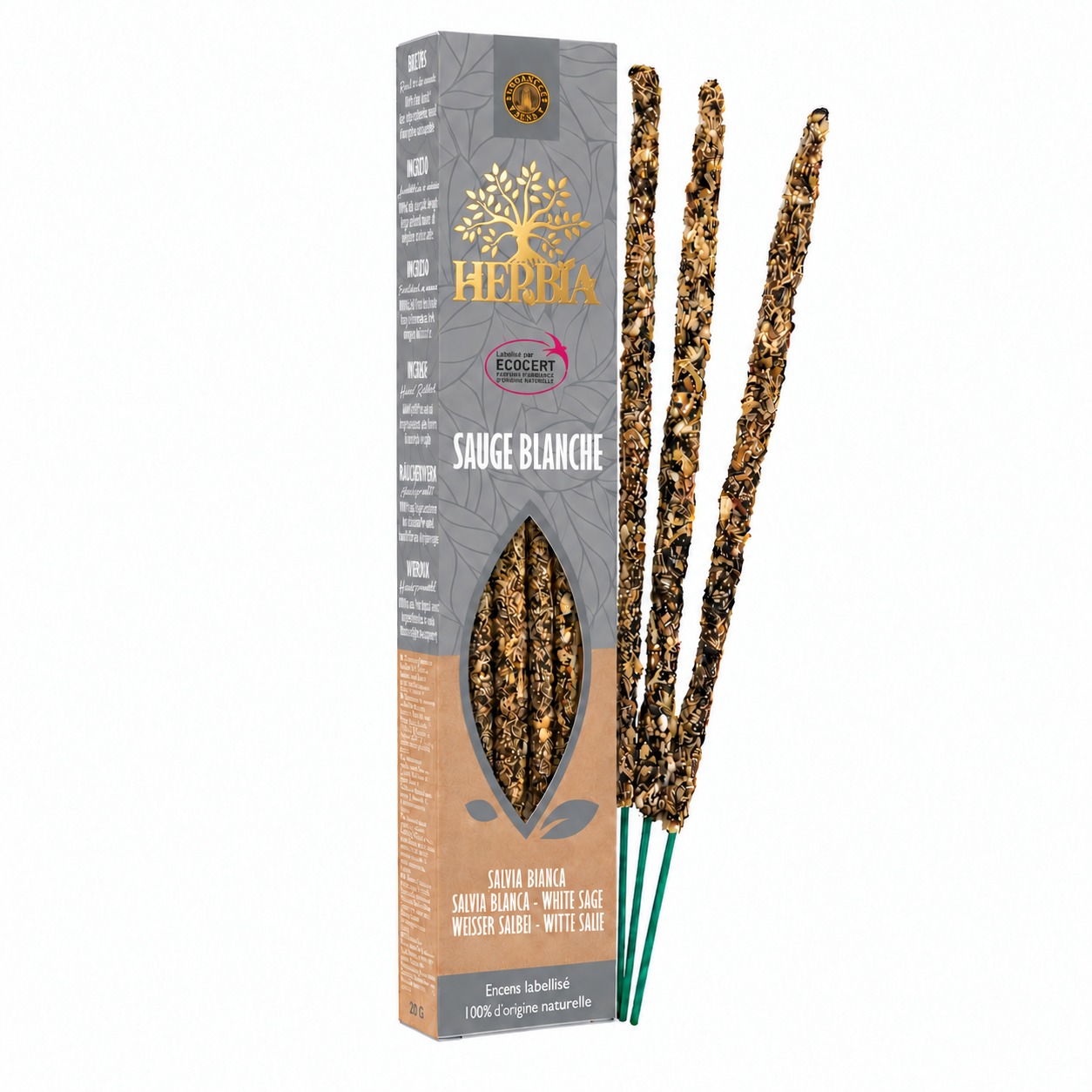 Weihrauch bei Herbia Weißer Salbei Ecocert Smudge Räucherstäbchen 20g