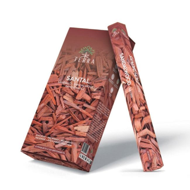 Weihrauch bei Terra Sandelholz-Hexa-Räucherstäbchen ohne Holzkohle 30 g