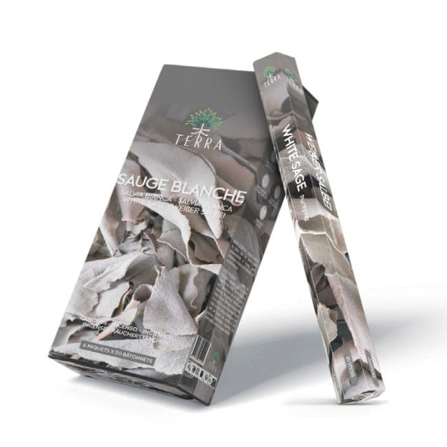 Weihrauch bei Terra White Sage Hexa-Räucherstäbchen ohne Holzkohle