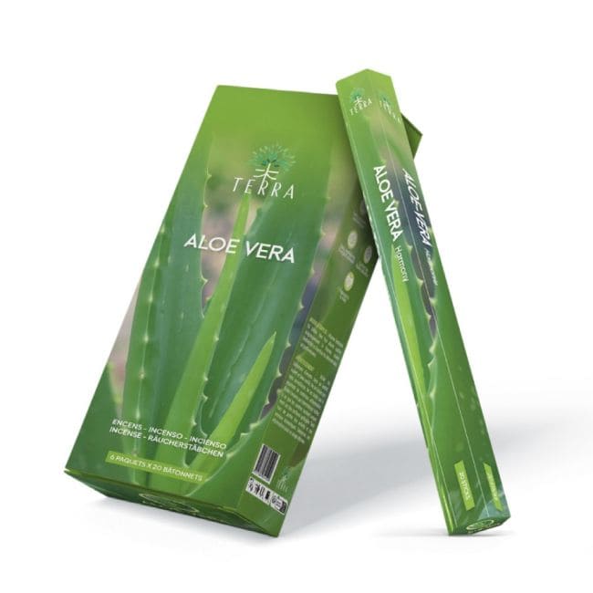 Weihrauch bei Terra Aloe Vera Hexa Räucherstäbchen ohne Holzkohle 30grs