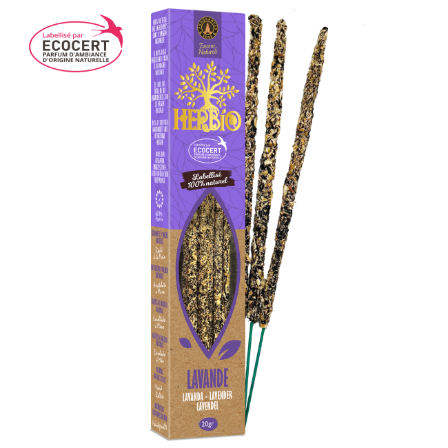 Weihrauch bei Räucherstäbchen Ecocert Herbio Lavendel 20g