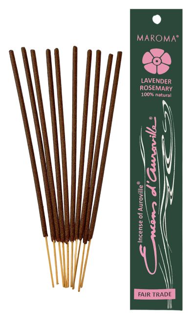 Auroville Lavendel Rosmarin Räucherstäbchen 5x 10 Sticks