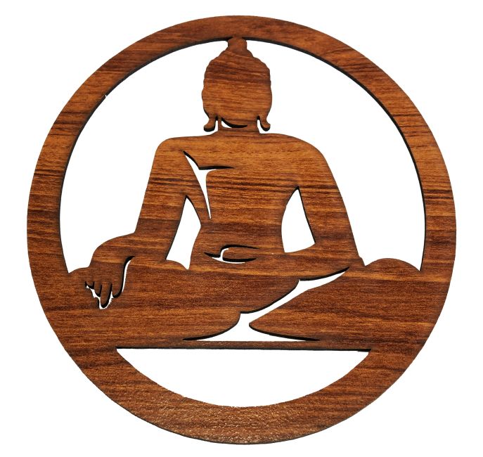 Magnettafel aus Holz Buddha