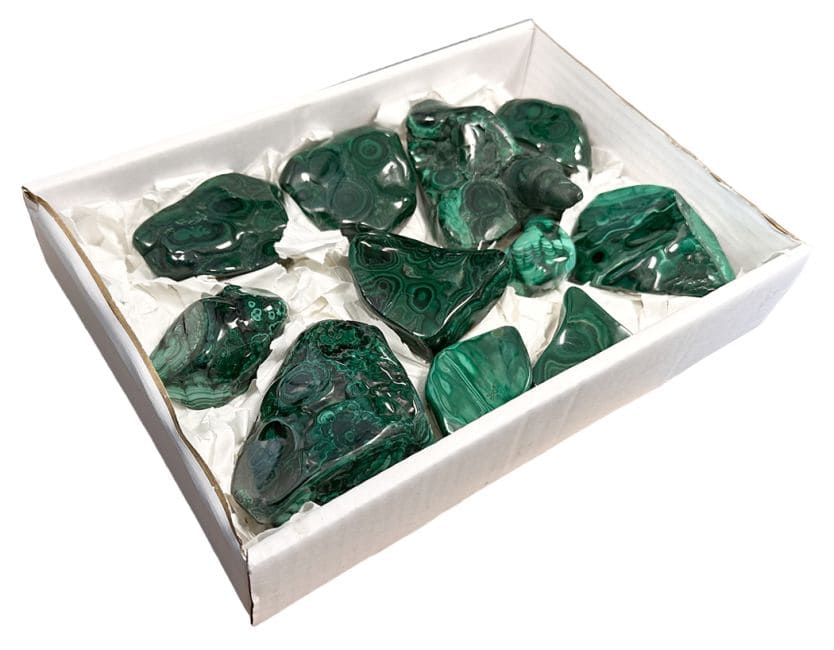 Weihrauch bei Polierte Malachite einseitig verpackt 1900g