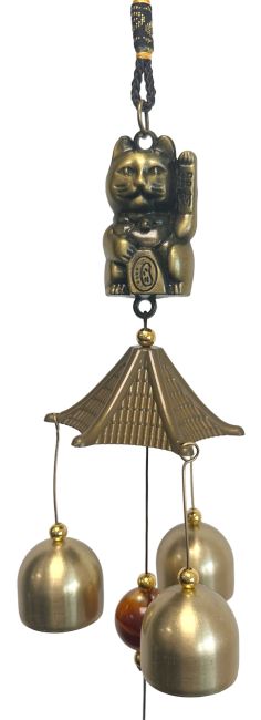 Lucky Cat Glockenspiel aus Metall 47cm
