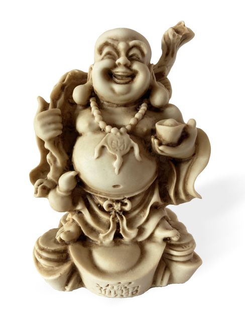 Buddha des Glücks aus Harz 12cm