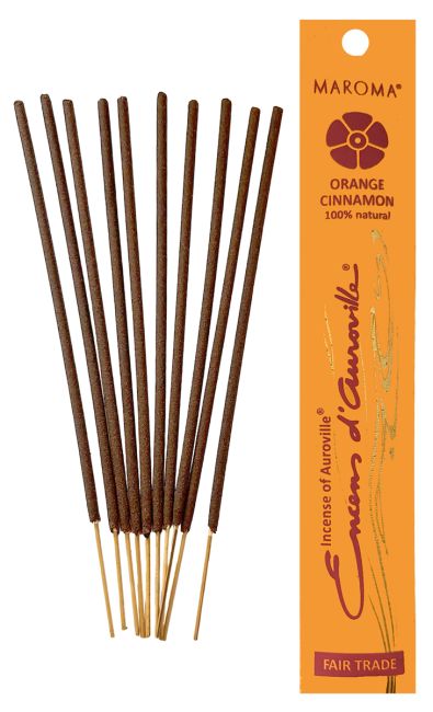 Auroville Orange Cinnamon Räucherstäbchen 5x 10 Sticks