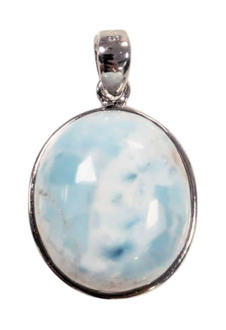Weihrauch bei 925 Silber Larimar AA Anhänger 2,7g