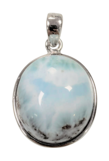 Weihrauch bei 925 Silber Larimar AA-Anhänger 2,53 g