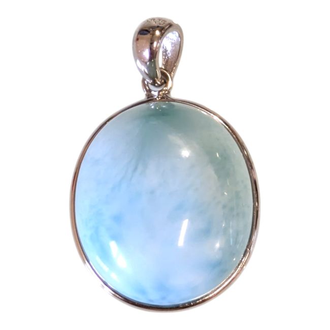 Larimar-Anhänger aus 925er Sterlingsilber, AA, 2,83 g