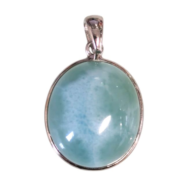 Larimar-Anhänger aus 925er Sterlingsilber, AA, 2,51 g