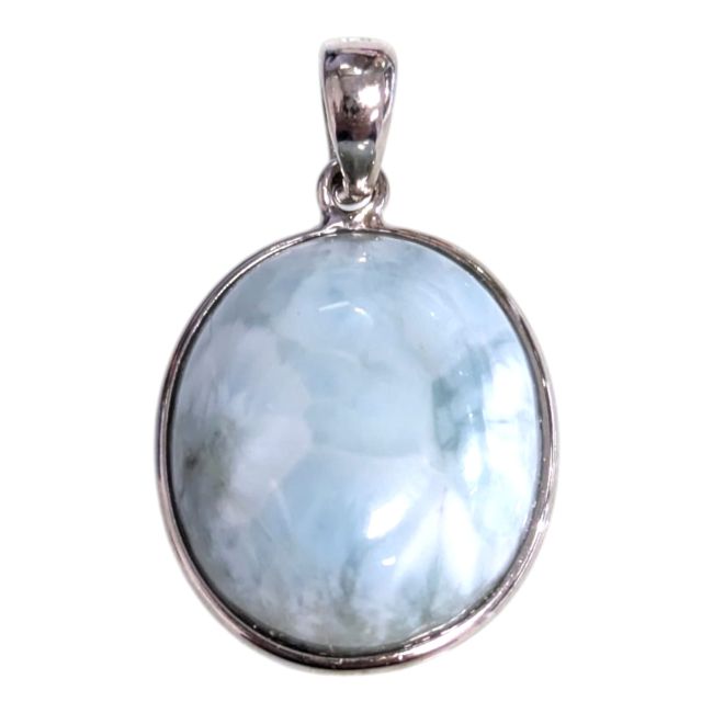 Larimar-Anhänger aus 925er Sterlingsilber, AA, 2,01 g