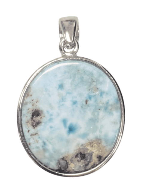 Weihrauch bei 925 Silber Larimar AA-Anhänger 2,91 g|de