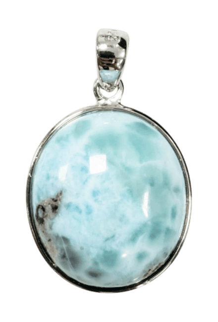 Weihrauch bei 925 Silber Larimar AA-Anhänger 2,91 g