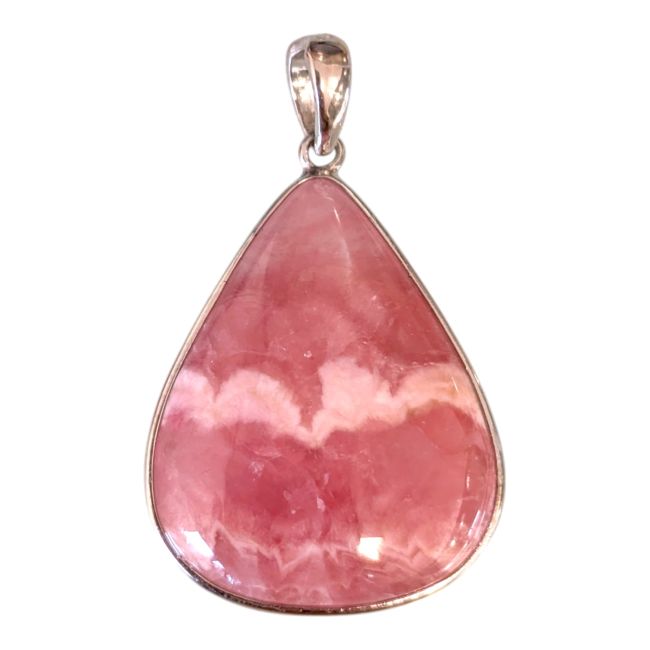 Rhodochrosit-Anhänger aus 925er Sterlingsilber, AAA-Silber, 1 Stück, 3,97 g