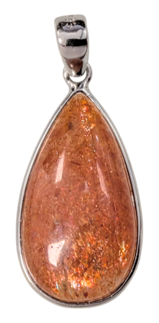 Weihrauch bei 925 Silber Anhänger Sonnenstein AAA 1,49g