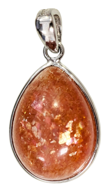 Weihrauch bei 925 Silber Anhänger Sonnenstein AAA 1,36g