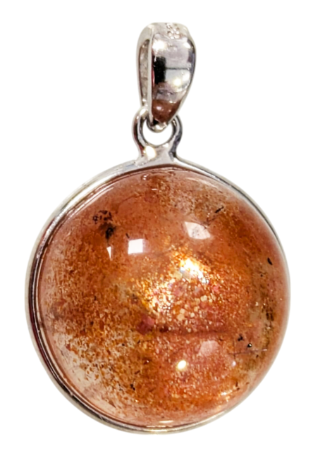 Weihrauch bei 925 Silber Anhänger Sonnenstein AAA 1,81g