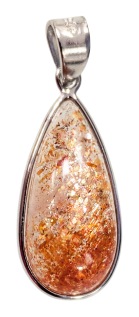 Weihrauch bei 925 Silber Anhänger Sonnenstein AAA 1,36g