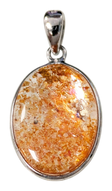 Weihrauch bei 925 Silber Anhänger Sonnenstein AAA 1,11g