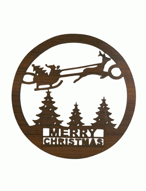 18 cm großes magnetisches Weihnachtsschild aus Holz für HMD999