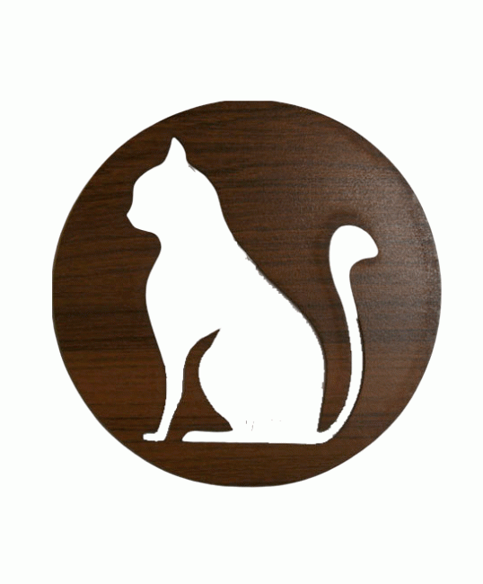 Magnetisches Holzschild mit Katze, 18 cm, für HMD999