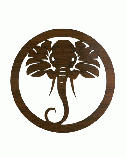 Magnetisches Holzschild mit Elefantenkopf, 18 cm, für HMD999