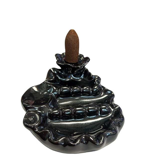 Blackflow Räucherstäbchenhalter, Keramik, Flusswasserfall, 10 cm