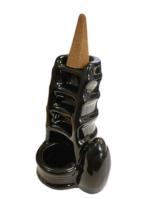 Rückfluss-Räucherstäbchenhalter aus Keramik, Treppe, Kaskade, 10 cm