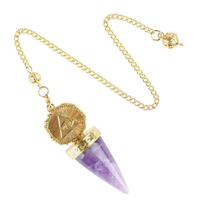 Amethyst-Wahrsagependel – Goldenes Auge der Vorsehung