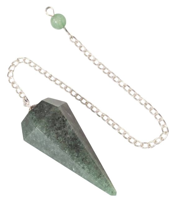 Kegel  Grün Aventurine-Pendel 6 facettiert