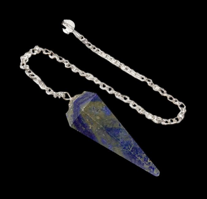 Kegel Lapis Lazuli-Pendel 6 facettiert