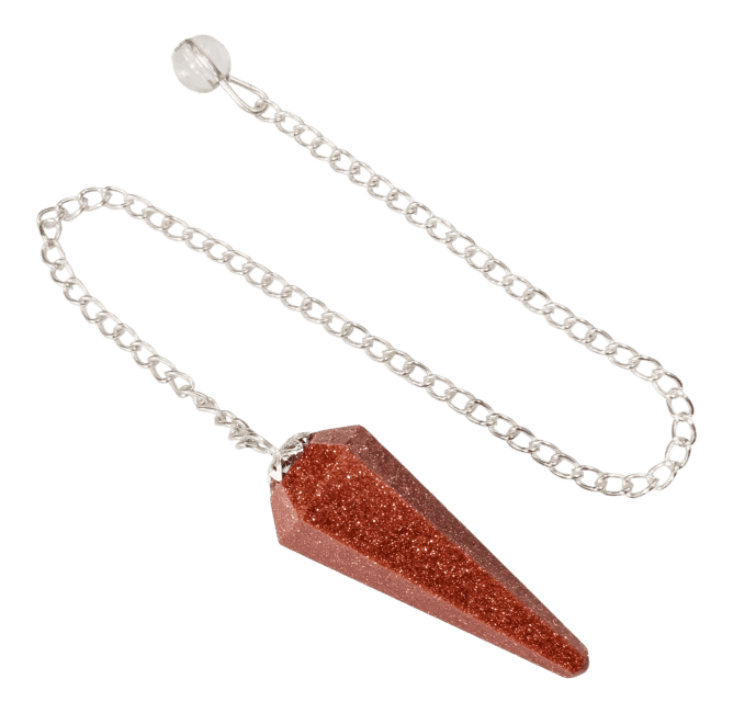 Kegel Goldstone Sonnenstein-Pendel 6 facettiert