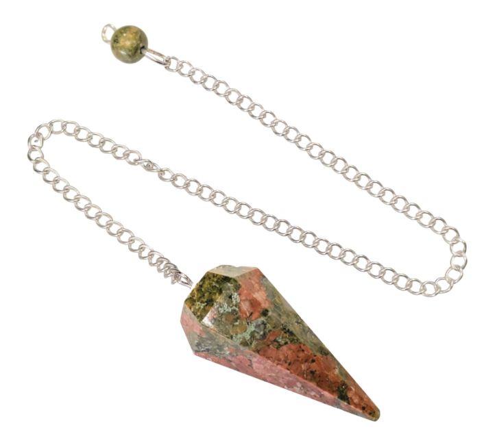 Kegel Unakite-Pendel 6 facettiert