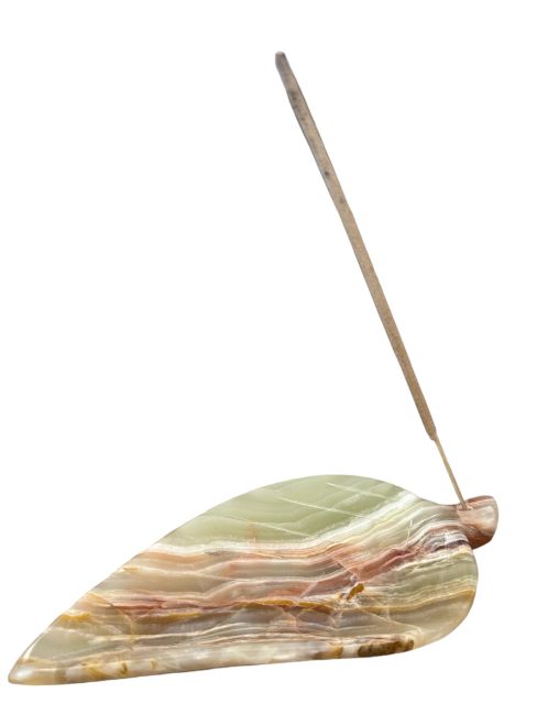 Weihrauch bei Räucherstäbchenhalter Stein Saponit 10cm
