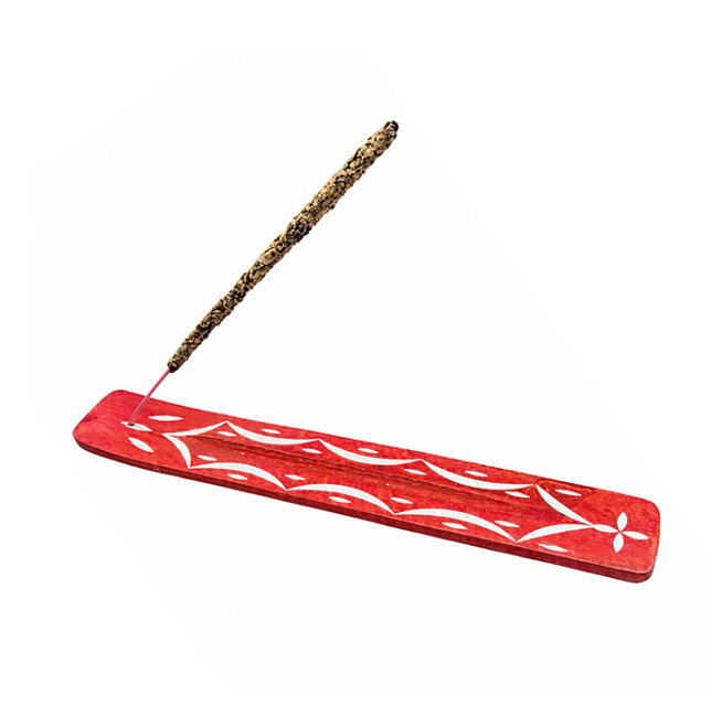 Weihrauch bei Mango Ski Red und Tree of Life Räucherstäbchenhalter aus Holz, 26 cm, 10 Stück