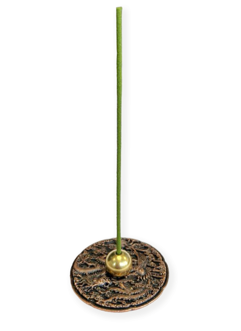 Räucherstäbchenhalter Drache und Phönix aus Metall – 5 cm