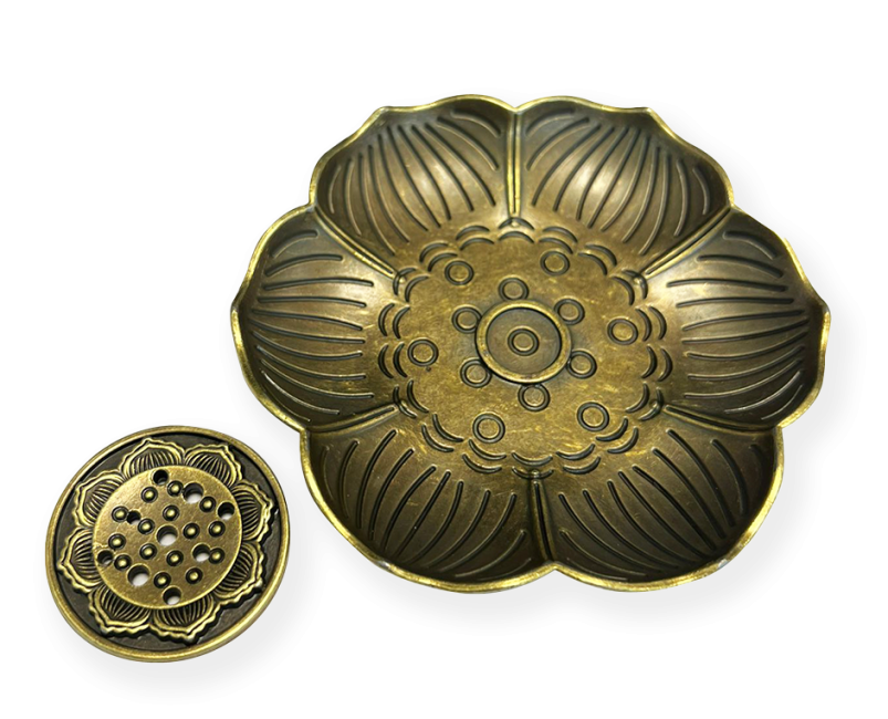 Lotus-Räucherstäbchenhalter aus Metall, 8,5 cm