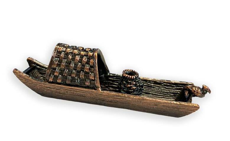 Kupferboot-Räucherstäbchenhalter aus Metall, 9,5 cm