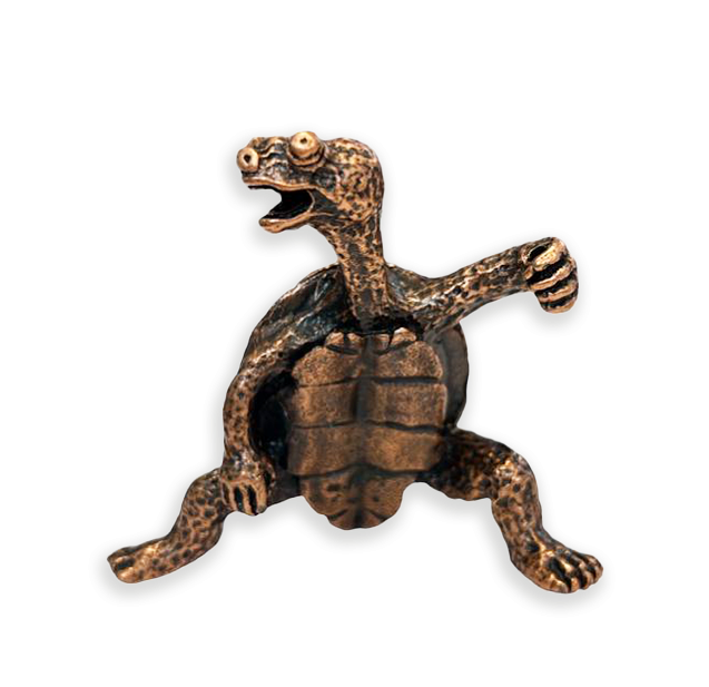 Schildkröten-Räucherstäbchenhalter aus Metall, 6 cm