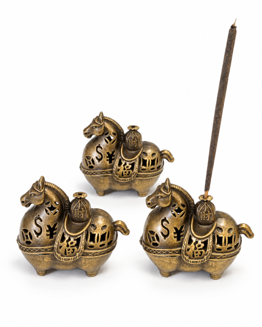 Weihrauch bei Räucherstäbchenhalter Pferd 5,3 cm – 3er-Set