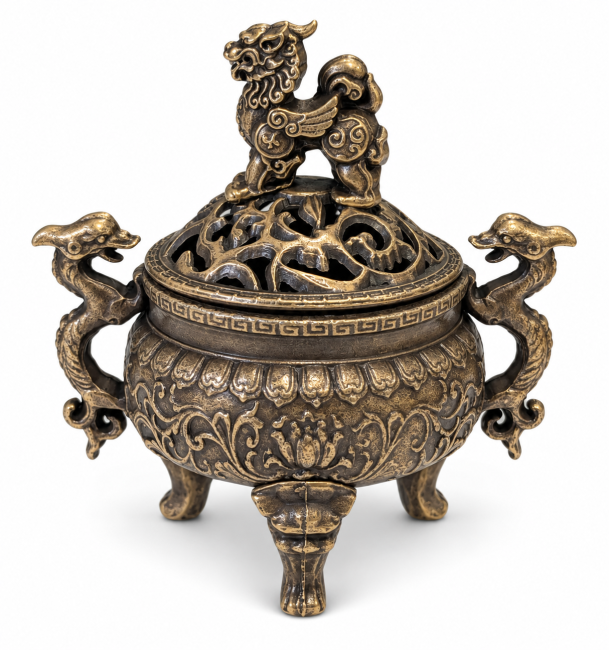 Weihrauch bei Räucherkegelhalter Qilin 6 cm