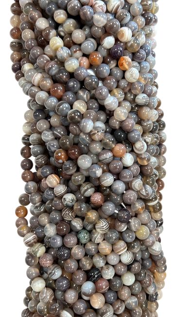 Agat Botswana AA Perlen 6mm auf 40cm Faden