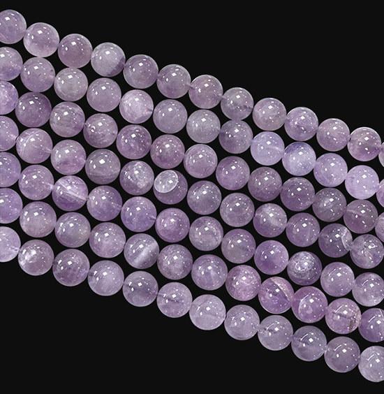 Amethyst A-Perlen 8–9 mm auf 40 cm Draht