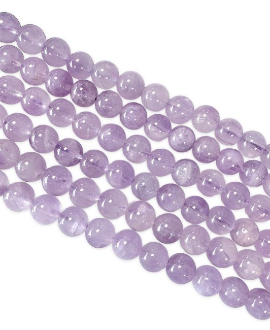Amethyst-Lavendel-A-Perlen, 8–9 mm, auf 40 cm Draht