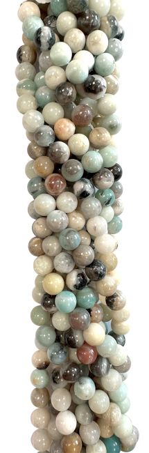 Amazonite multicolor A Perlen 10mm auf 40cm Faden