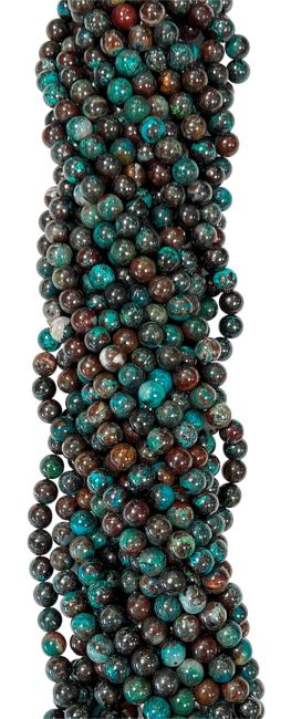 Chrysokoll aus dem Kongo AA Perlen 6mm auf 40cm Faden