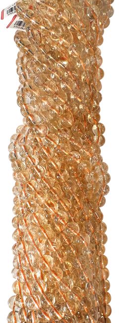 Natürliche Citrin AA Perlen 6mm auf 40cm Faden